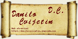 Danilo Cvijetin vizit kartica